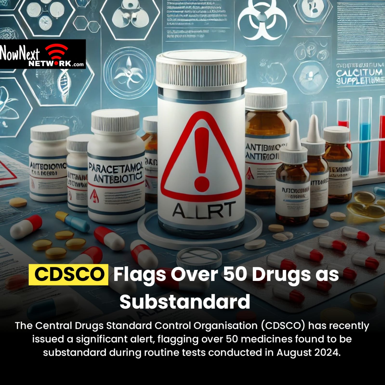 CDSCO Flags Over 50 Drugs as Substandard