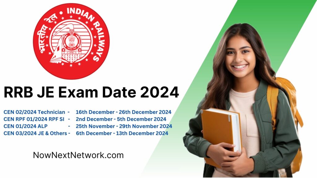 rrb je exam date 2024